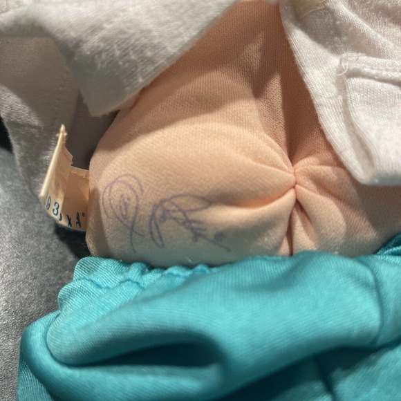 Vintage 1988 Cabbage Patch Doll Black Hair Blue Eyes Mattel First Edition 14" - Picture 3 of 10